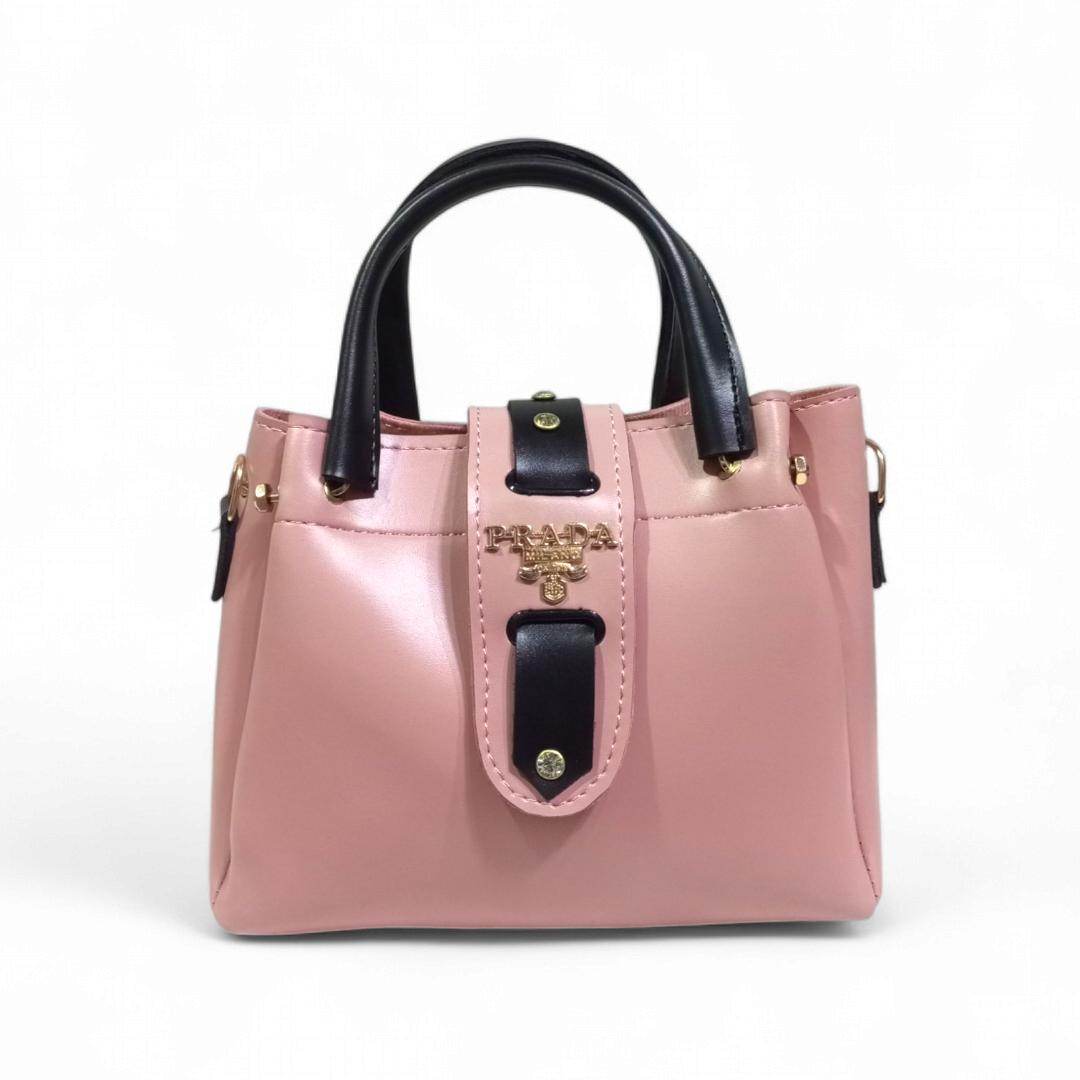 Girl's PU Leather Plain Hand Bag - Huda la facon