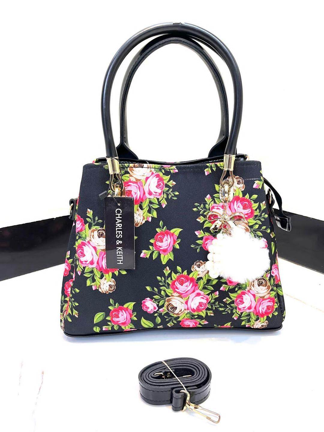 Women's Canvas Printed Hand Bag - Huda la facon