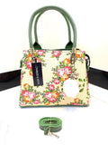 Women's Canvas Printed Hand Bag - Huda la facon