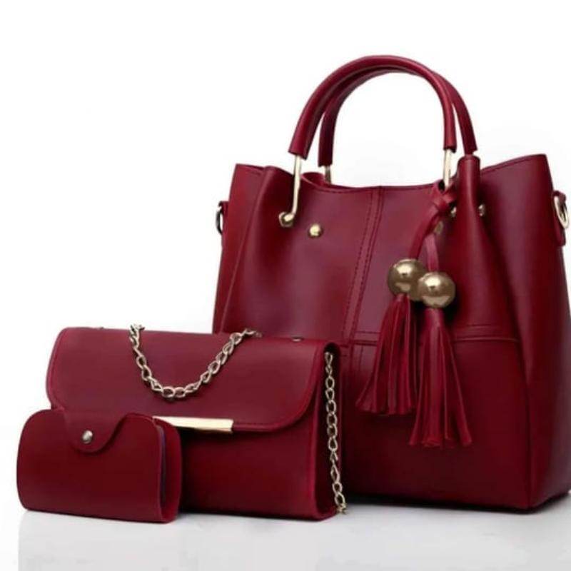 Women's PU Leather Shoulder Plain Bag - Huda la facon