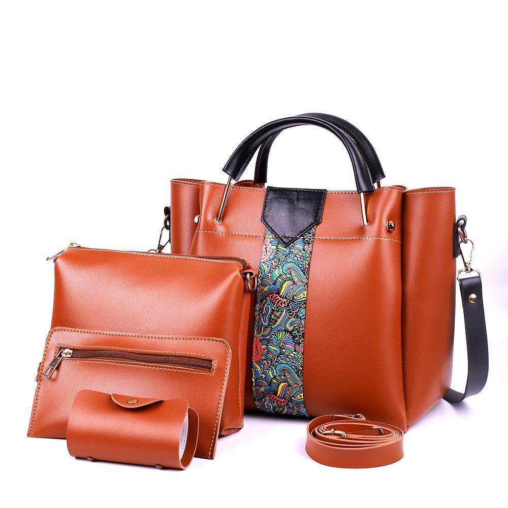 Women's Royal PU Leather Shoulder Bag - Huda la facon