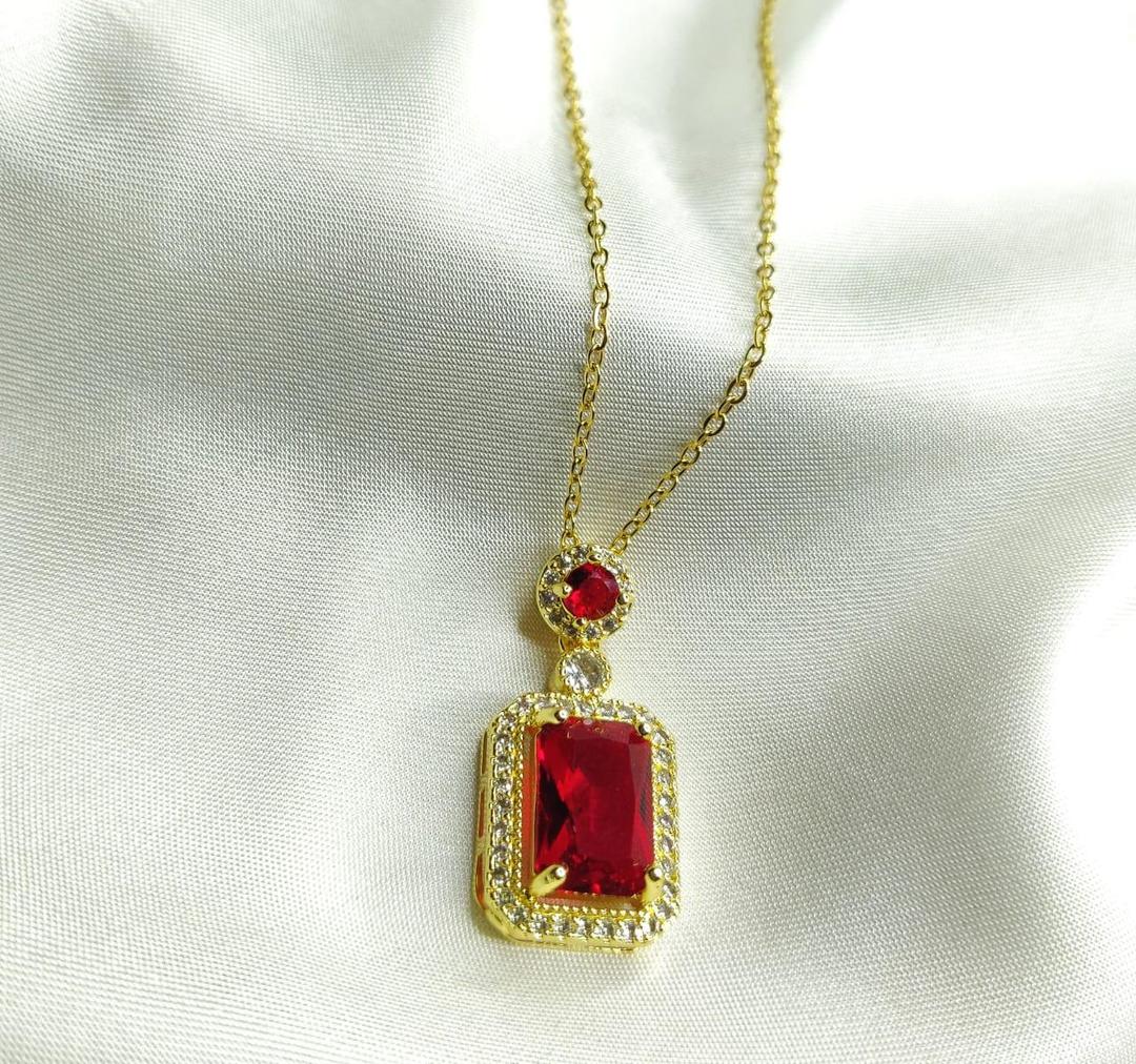 Vintage Zircon Gold Plated Necklace