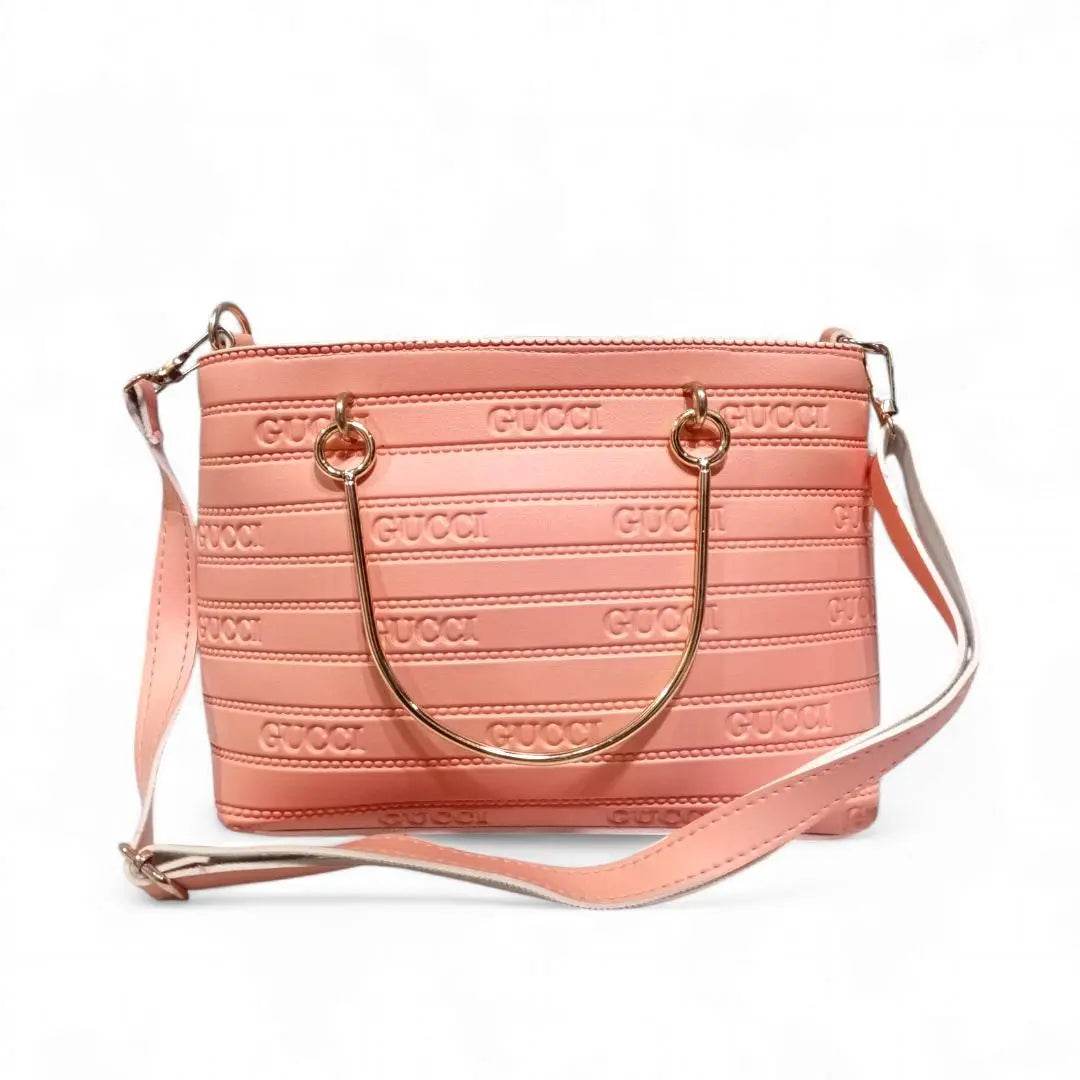 Women's PU Leather Embossed Hand Bag - Huda la facon